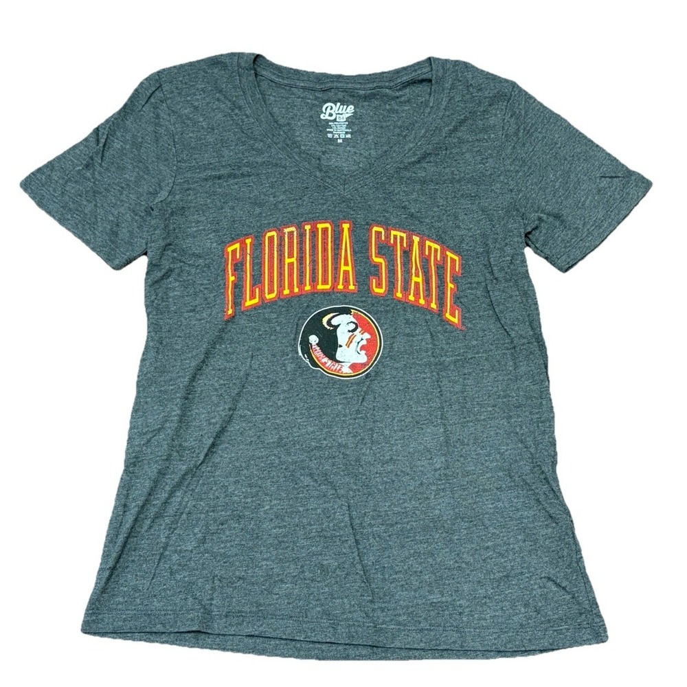 Blue 84 FSU Florida State Seminoles Women's‎ Medium V-Neck T-shirt NEW
